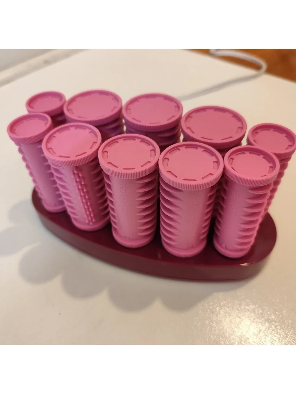 Conair Curls On The Go 10 Hot Rollers Pink Travel Storage Case Model HS54ALD